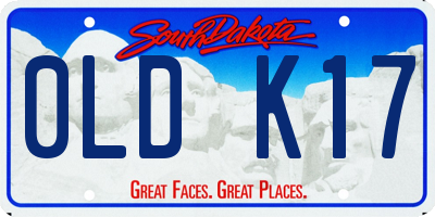SD license plate 0LDK17