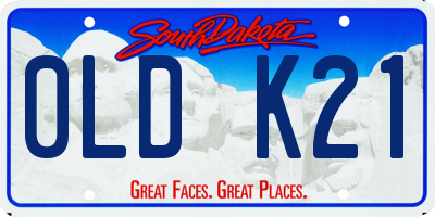 SD license plate 0LDK21
