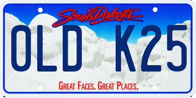 SD license plate 0LDK25