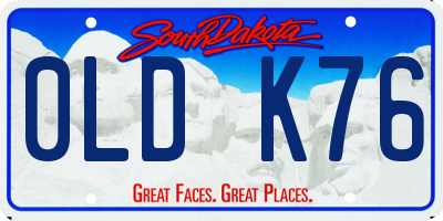SD license plate 0LDK76