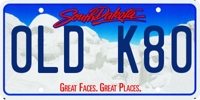 SD license plate 0LDK80