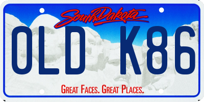 SD license plate 0LDK86