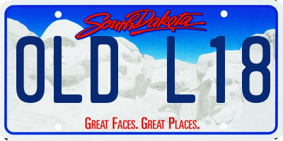 SD license plate 0LDL18