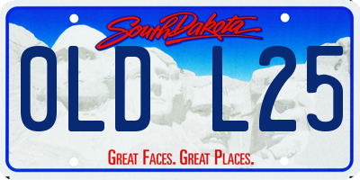 SD license plate 0LDL25