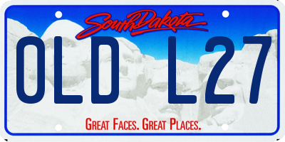 SD license plate 0LDL27