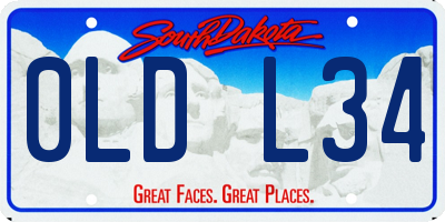 SD license plate 0LDL34