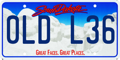 SD license plate 0LDL36