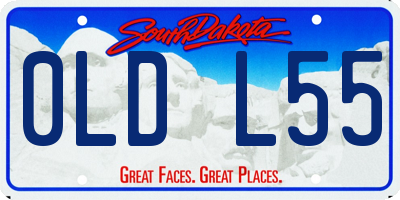 SD license plate 0LDL55