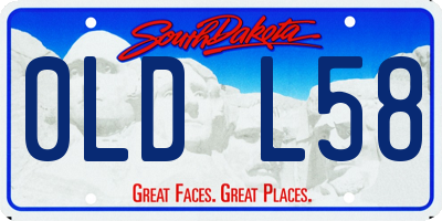 SD license plate 0LDL58