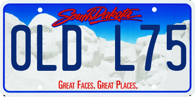 SD license plate 0LDL75