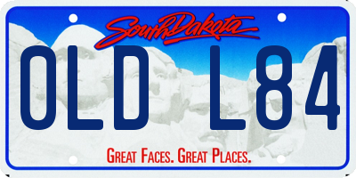SD license plate 0LDL84