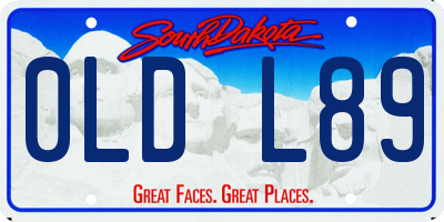 SD license plate 0LDL89