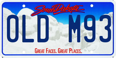 SD license plate 0LDM93