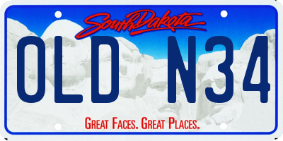 SD license plate 0LDN34