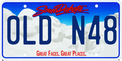 SD license plate 0LDN48