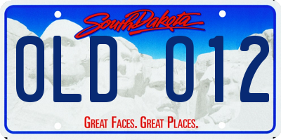 SD license plate 0LDO12