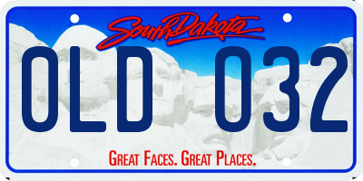 SD license plate 0LDO32