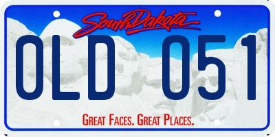 SD license plate 0LDO51
