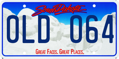 SD license plate 0LDO64