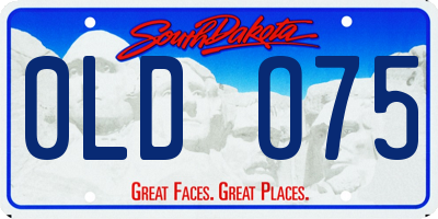 SD license plate 0LDO75
