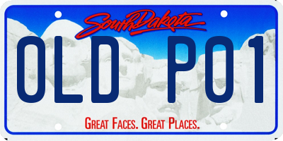 SD license plate 0LDP01
