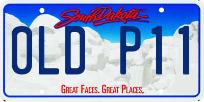 SD license plate 0LDP11