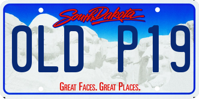SD license plate 0LDP19