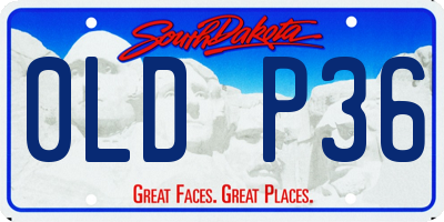 SD license plate 0LDP36