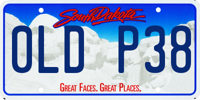 SD license plate 0LDP38