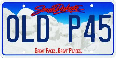 SD license plate 0LDP45