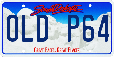 SD license plate 0LDP64
