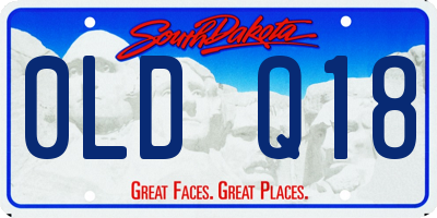SD license plate 0LDQ18