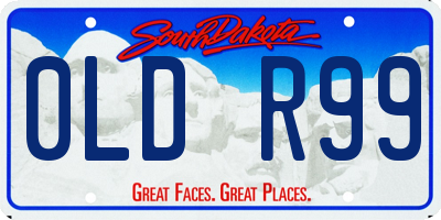 SD license plate 0LDR99