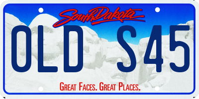 SD license plate 0LDS45