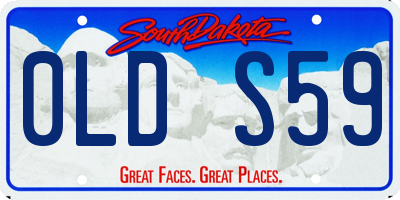 SD license plate 0LDS59