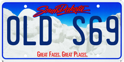 SD license plate 0LDS69