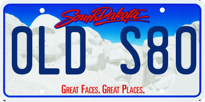 SD license plate 0LDS80