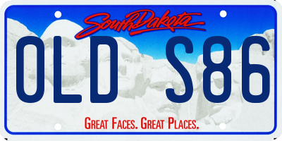 SD license plate 0LDS86