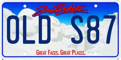 SD license plate 0LDS87