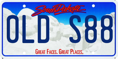 SD license plate 0LDS88