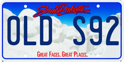 SD license plate 0LDS92