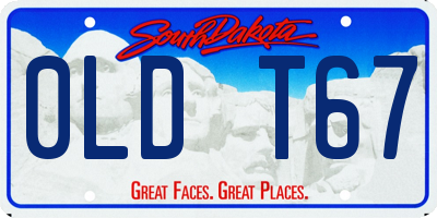 SD license plate 0LDT67