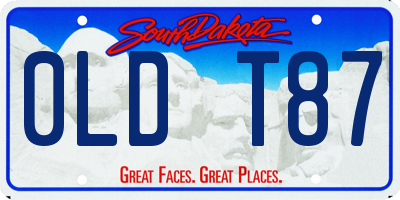 SD license plate 0LDT87