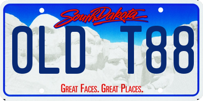 SD license plate 0LDT88