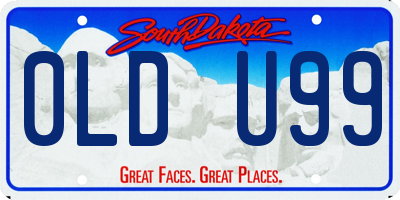 SD license plate 0LDU99