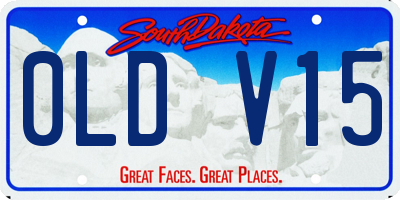 SD license plate 0LDV15