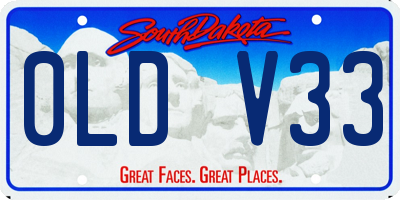 SD license plate 0LDV33