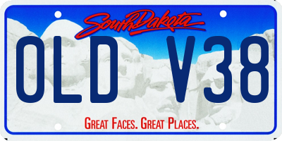 SD license plate 0LDV38