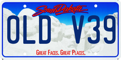 SD license plate 0LDV39