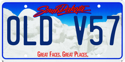 SD license plate 0LDV57
